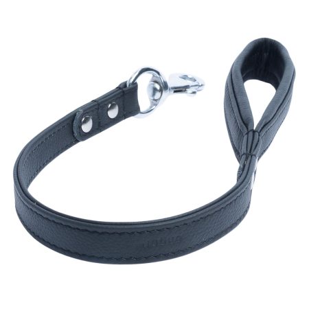 Traffic Dog Leash Leather Midnight Black