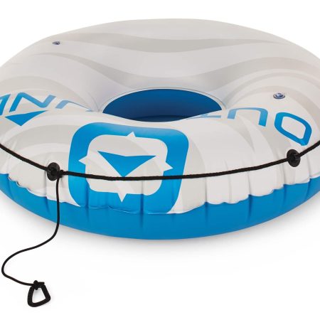 Outbound Inflatable Floating River/Lake Connectable 1-Person Tube/Ring, White/Blue, 47-in