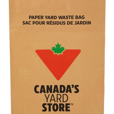 Canadian Tire 2-Ply Recyclable Kraft Paper Lawn and Yard Waste/Leaf Bags, 5-pk, 110 L