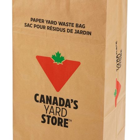 Canadian Tire 2-Ply Recyclable Kraft Paper Lawn and Yard Waste/Leaf Bags, 5-pk, 110 L