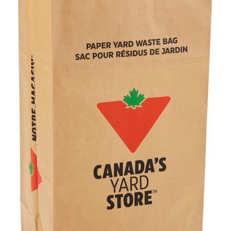 Canadian Tire 2-Ply Recyclable Kraft Paper Lawn and Yard Waste/Leaf Bags, 5-pk, 110 L