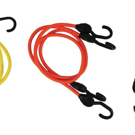 Certified Super Strong Bungee Cord Kit, with Steel Core Hooks, Assorted Sizes, 5-pk