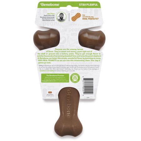 Peanut Butter Wishbone Dog Chew Toy