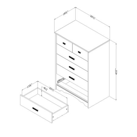 South Shore Tiara 5-Drawer Chest