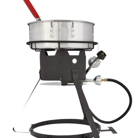 MASTER Chef Outdoor Aluminium Fish Deep Fryer with Thermometer & Propane Gas Burner 6.5-qt