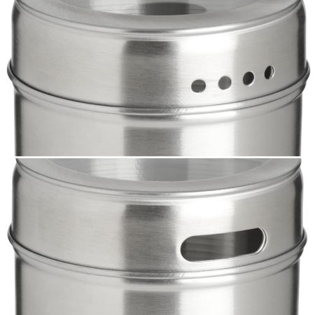 Trudeau Stainless Steel Magnetic Spice Jars with Wall Plate, 6-pc