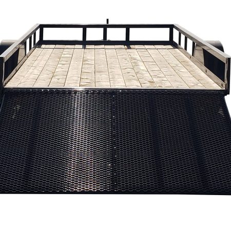 True North 77-in x 12-ft Utility Trailer Black with Gate