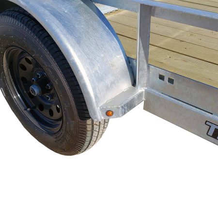 True North 77-in x 12-ft Utility Trailer Galvanized with Gate