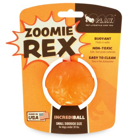 ZoomieRex IncrediBall Orange Dog Toy