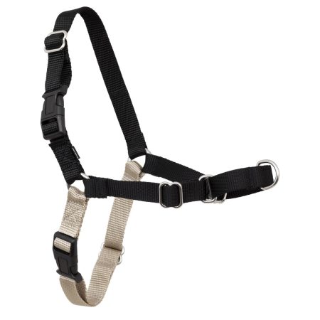 Easy Walk Adjustable Black & Silver Harness