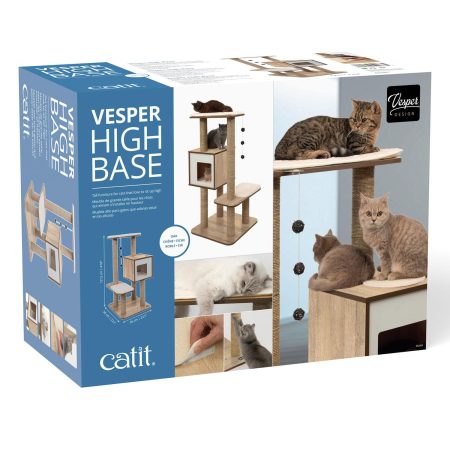 PIXI Vesper High Base Oak Cat Tree