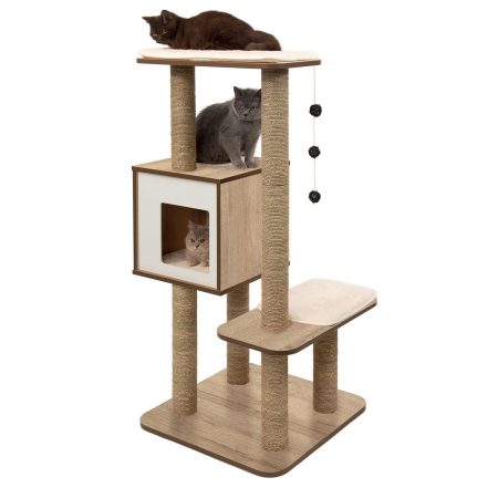 PIXI Vesper High Base Oak Cat Tree