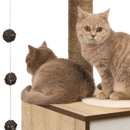 PIXI Vesper High Base Oak Cat Tree