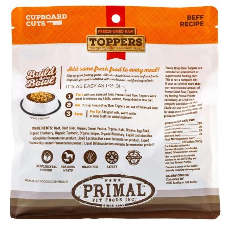 Cupboard Cuts Freeze-Dried Raw Toppers Beef Recipe Dog & Cat Food