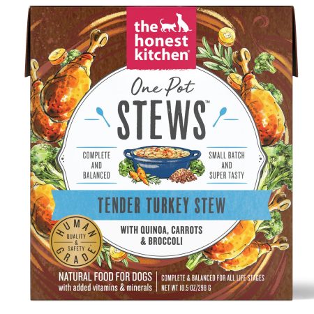 One Pot Stews Tender Turkey Stew with Quinoa, Carrots & Broccoli Dog Food