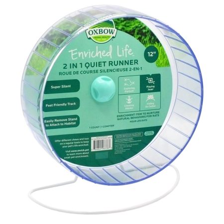 Enriched Life 2 in 1 Quiet Runner Small Animal Exercise Wheel