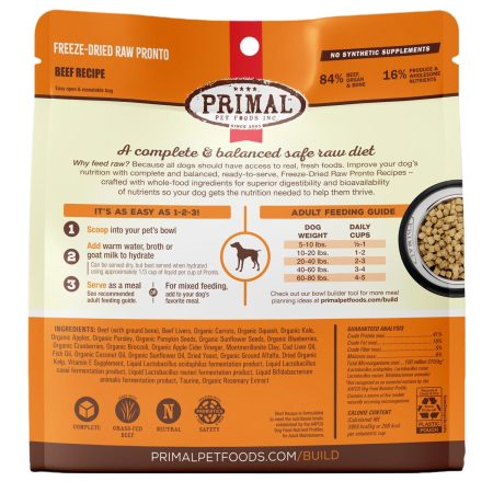 Freeze-Dried Raw Pronto Beef Recipe Adult Dog Food