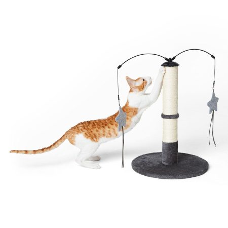 Rotating Teaser Cat Scratching Post