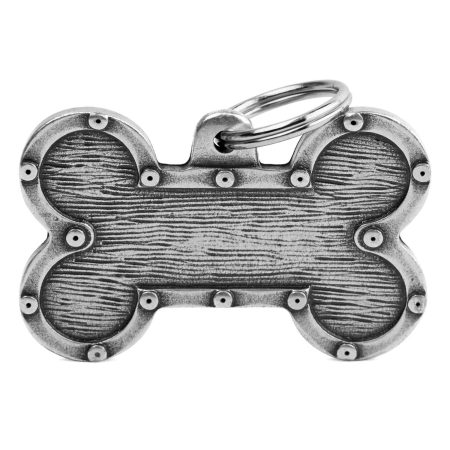 Antique Silver Bronx Futuristic Bone ID Tag