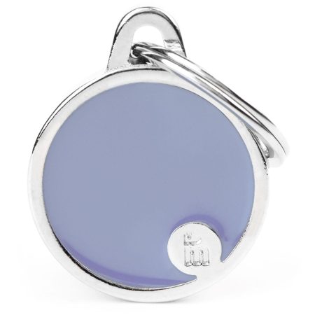 Basic Handmade Lilac Circle ID Tag