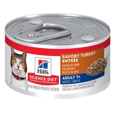 Adult 7+ Savory Turkey Entree Cat Food