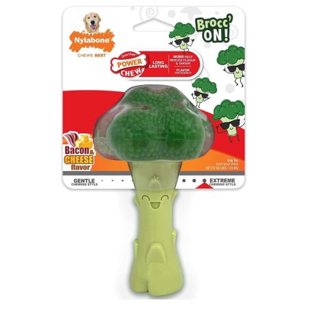 Power Chew Bacon & Cheese Flavour Broccoli Dog Toy