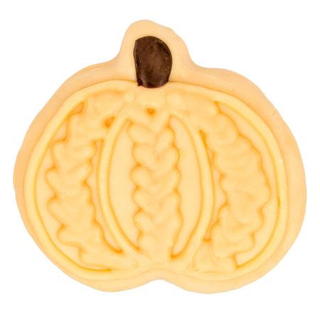 Fall Knit Pumpkin Dog Biscuit