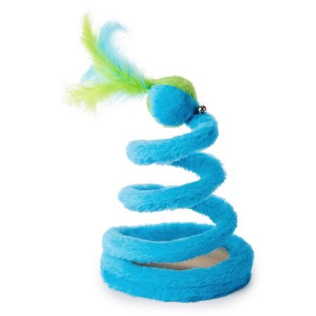 Spiral Blue Scruncher Teaser Cat Toy