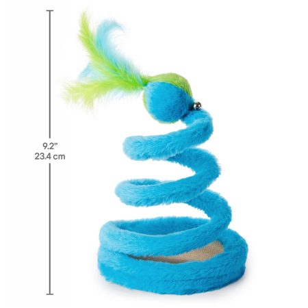 Spiral Blue Scruncher Teaser Cat Toy