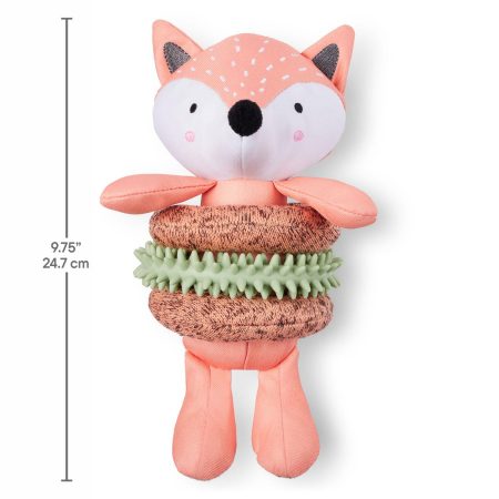 Baby Fox with Rings Dog Toy