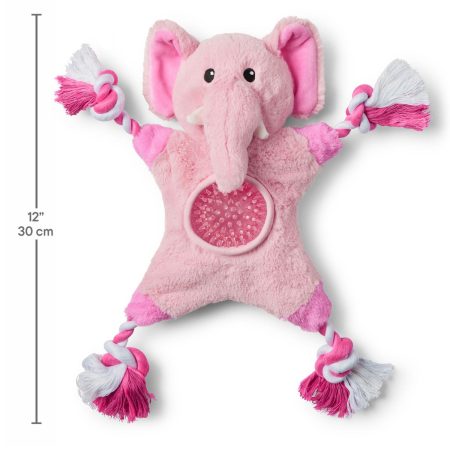 Elephant Pink Rope with Ball Dog Toy