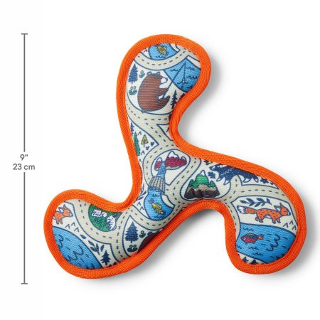 Map Tri-Flyer Dog Toy