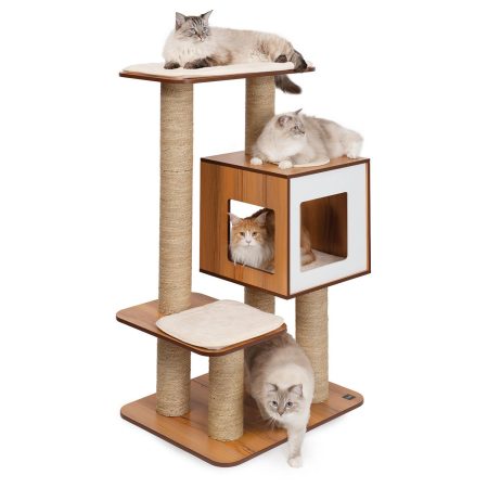 PIXI Vesper High Base Giant Walnut Cat Tree