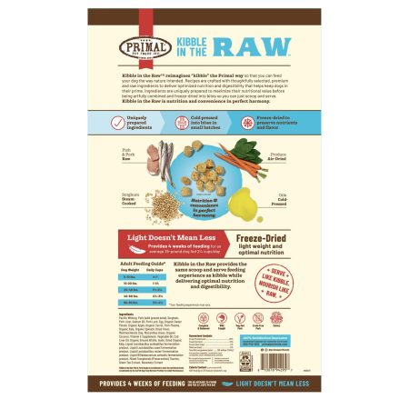 Kibble in the Raw Fish & Pork Recipe Adult Dog Food