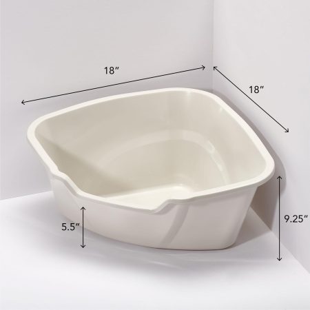 High Corner Beige Litter Pan