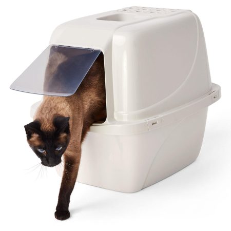 Hooded Beige Litter Box