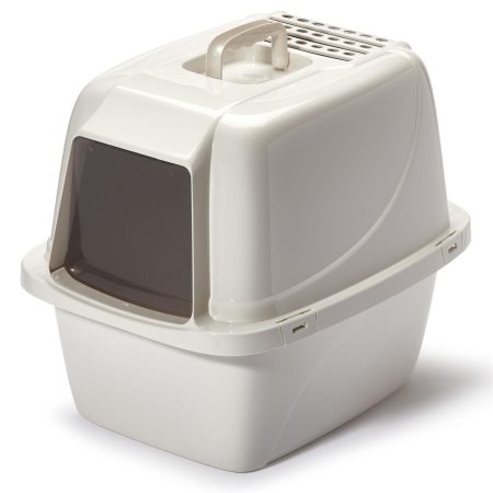 Hooded Beige Litter Box