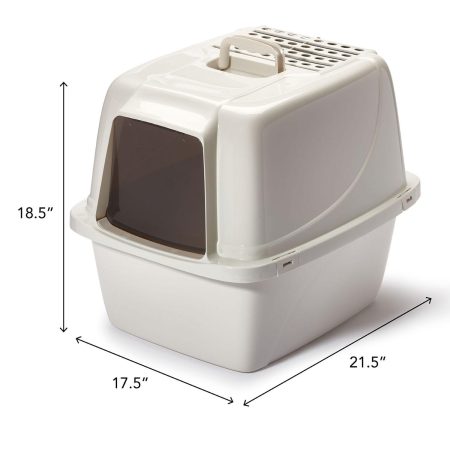 Hooded Beige Litter Box