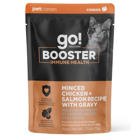 Booster Immune Health Minced Chicken + Salmon Cat Food