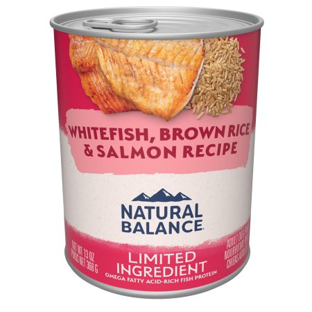 Limited Ingredient Whitefish Brown Rice & Salmon Recipe Adult Dog Foodn