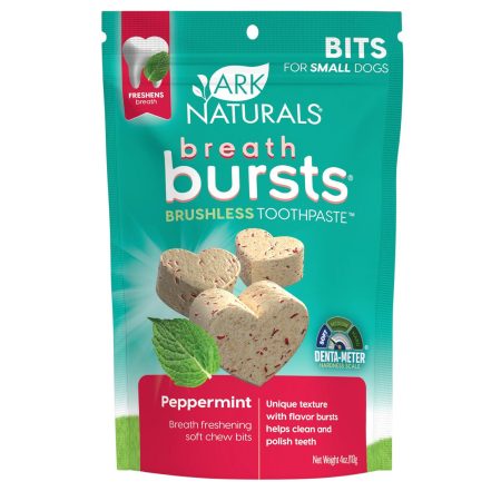 Breath Bursts Brushless Toothpaste Peppermint Flavour Small Dog Treats