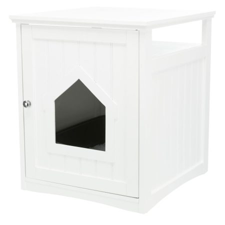 Wooden White Litter Box Enclosure