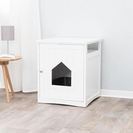 Wooden White Litter Box Enclosure