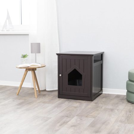 Wooden Espresso Litter Box Enclosure