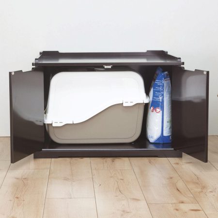 Wooden Extra-Large Brown Litter Box Enclosure