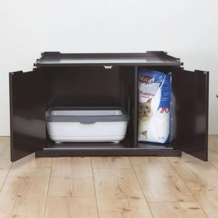 Wooden Extra-Large Brown Litter Box Enclosure