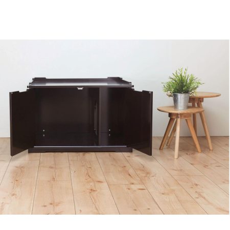 Wooden Extra-Large Brown Litter Box Enclosure