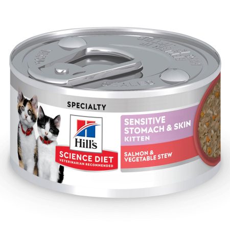 Sensitive Stomach & Skin Salmon & Vegetable Stew Kitten Cat Food