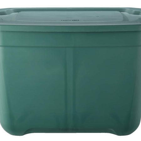 type A Restore Stackable Storage Box with Lid, 68-L, Green