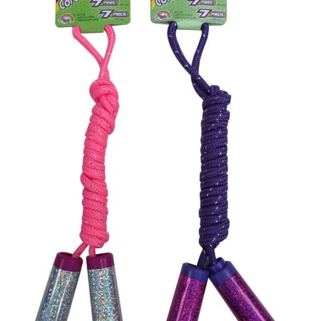 Sports Club Kids Adjustable Skipping/Jump Rope, Reflective Handles, Assorted Age 4+, 7-Ft